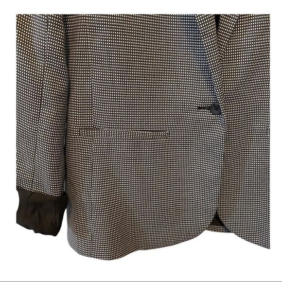 Silence + Noise black and white plaid checkered long sleeve blazer jacket L EUC - Picture 3 of 6